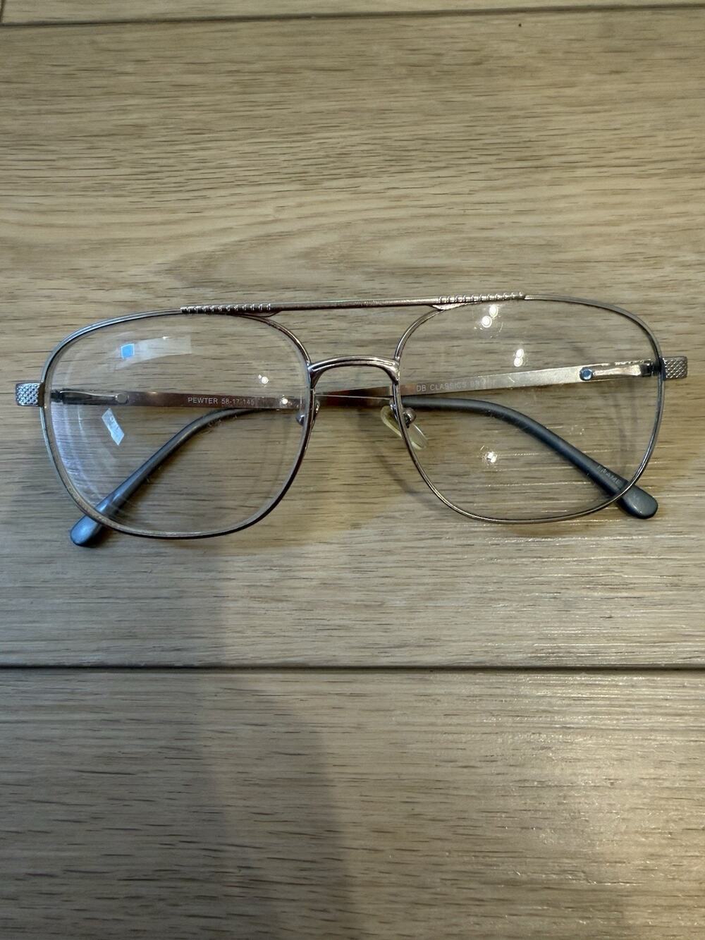 Db Classics Aviator Eyeglasses Frames Pewter 58-17-145